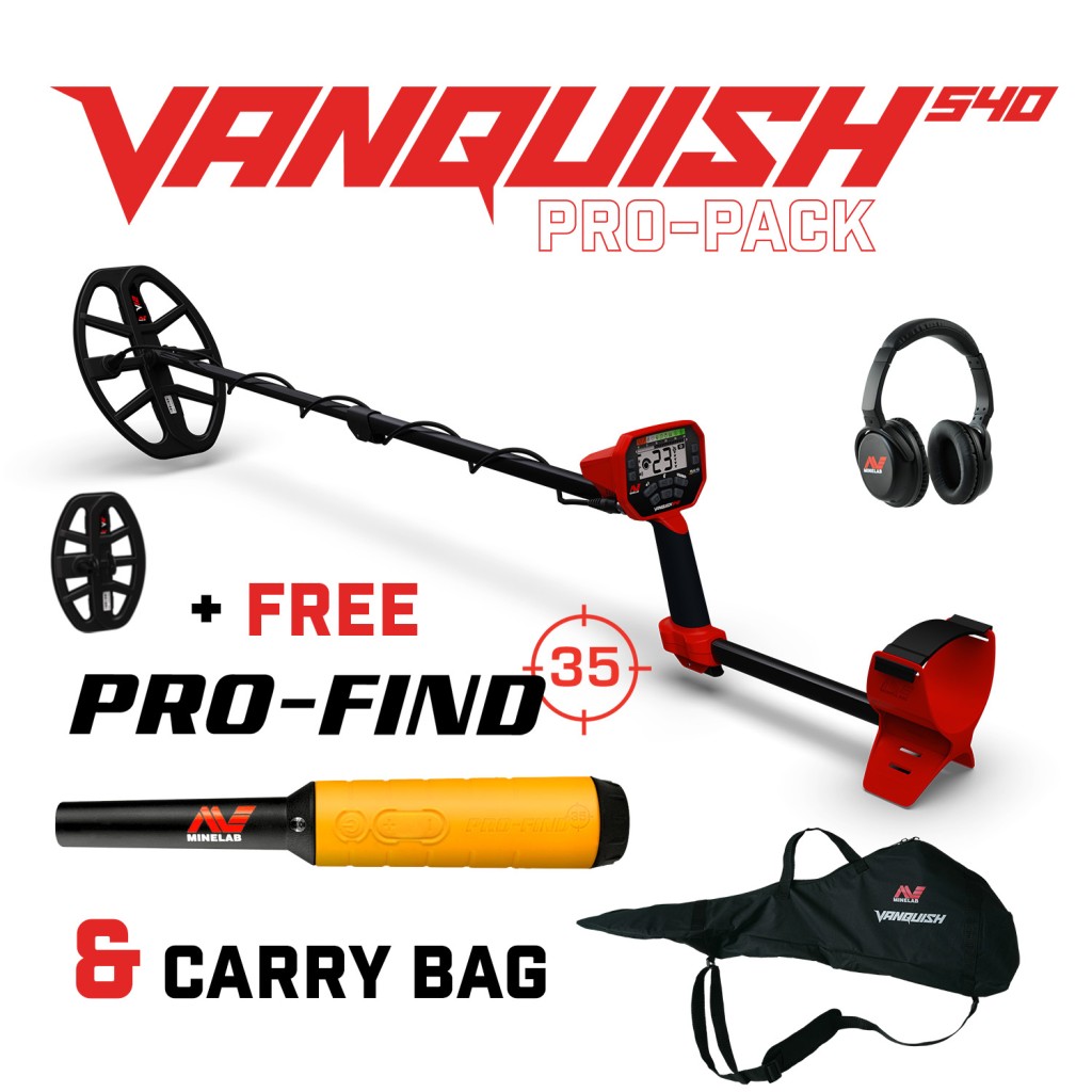 Minelab Vanquish 540 Pro-Pack + Pro-Find 35 & Carry Bag